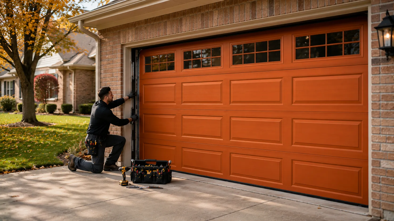 Garage door work on a home in Renton