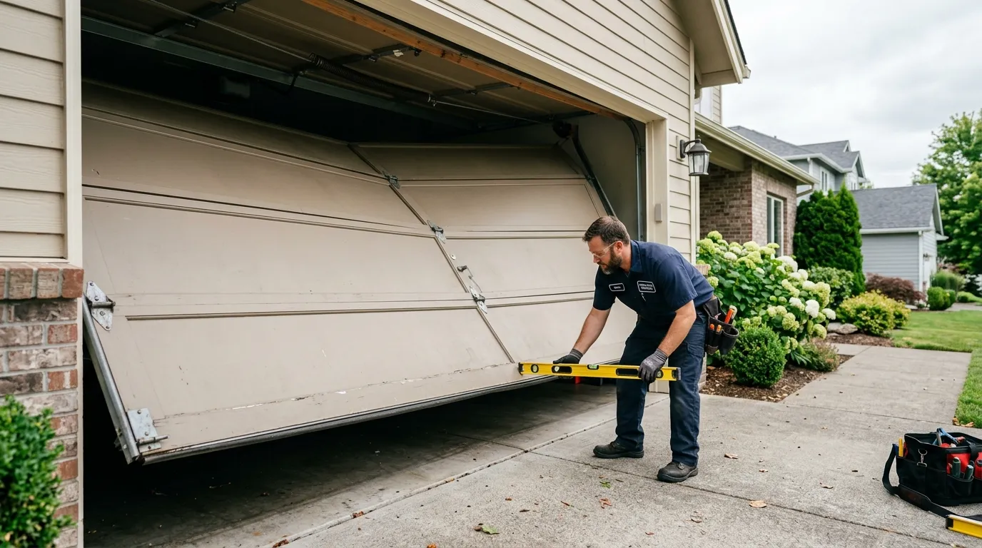 Off-Track Garage Door Repair for Newcastle Homes in Renton